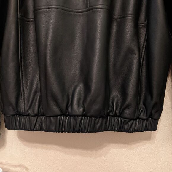 ROUNDTREE AND YORK Men Black Lambskin Leather Jacket XL - Picture 8 of 16